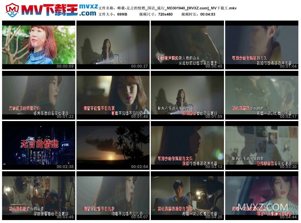 峰歌-无言的情愁_国语_流行_MD301940